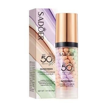 База под макияж SADOER Three Color Sun Block Repair Cream SPF50+ PA+++ 40 г База под макияж SADOER Three Color Sun Block Repair Cream SPF50+ PA+++ 40 г