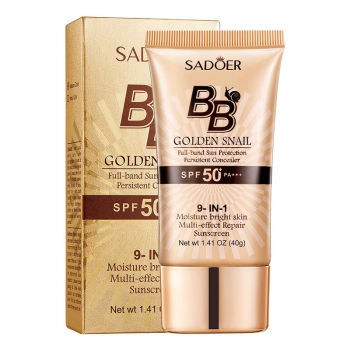 ВВ-крем для лица SADOER Gold Snail 9 в 1 SPF50+ PA+++ с муцином улитки №01 Natural 40 мл