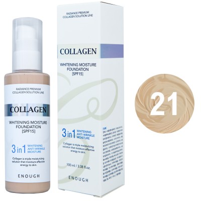 Тональный крем Enough Collagen 3 в 1 SPF15 №21