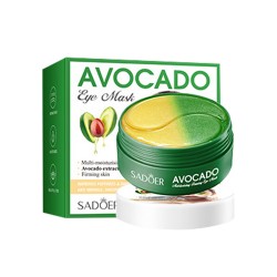 Двухцветные гидрогелевые патчи под глаза SADOER Avocado увлажняющие 60 шт