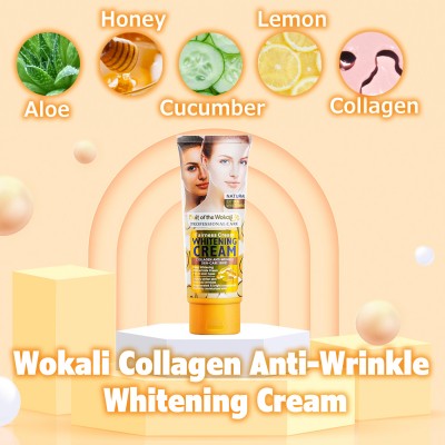 Крем для деликатного отбеливания Wokali Collagen Anti-Wrinkle Whitening Cream с разглаживающим эффектом WKL530 100 мл