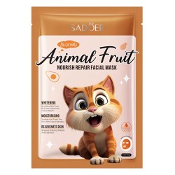 Тканинна маска для обличчя SADOER Animal Fruit Cat Avocado живильна 25 г