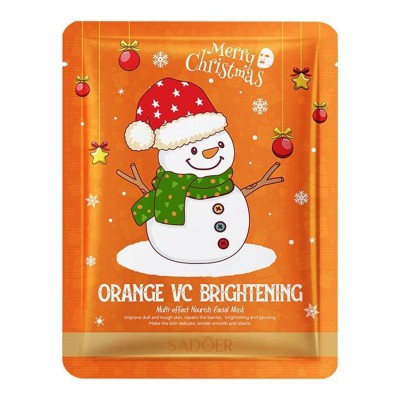 Тканинна маска для обличчя SADOER Christmas Orange освітлююча 25 г