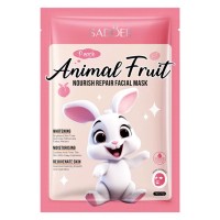 Тканинна маска для обличчя SADOER Animal Fruit Rabbit Peach живильна 25 г