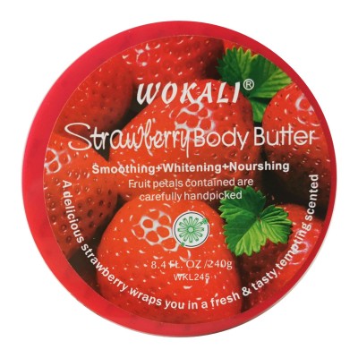 Крем для тела на основе масла Wokali Strawberry Body Butter WKL245