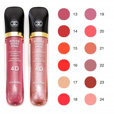 Блеск для губ Chanel Rouge Gloss Shine 4D (Палитра В) Блеск для губ Chanel Rouge Gloss Shine 4D (Палитра В)