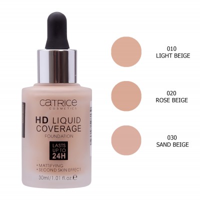 Тональный крем Catrice HD Liquid coverage foundation 24h №10