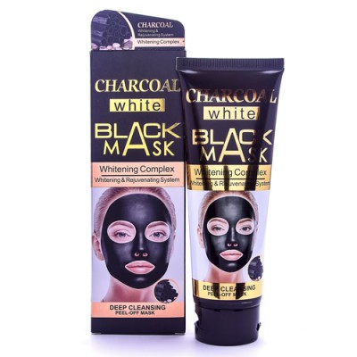 Чорна маска для обличчя Wokali Charcoal Black Mask Whitening Complex WKL464 130 мл