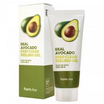 Пилинг-гель для лица Farm Stay Avocado Deep Clear Peeling Gel с экстрактом авокадо 100 мл