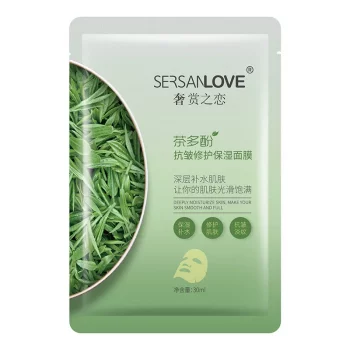 Антивозрастная маска для лица SERSANLOVE Tea Polyphenols Anti Wrinkle Mask с полифенолами зеленого чая поштучно