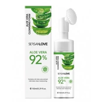 Пенка-мусс для умывания SERSANLOVE Aloe Vera Cleansing Foam с экстрактом алое вера 150 мл