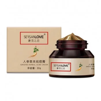 Травяной крем SERSANLOVE Ginseng Herbal Acne Cream от акне и прыщей с женьшенем 30 гр