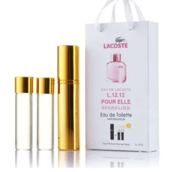 Парфюм женский Lacoste Eau De Lacoste L.12.12 Pour Elle Sparkling с феромонами 3х15 мл