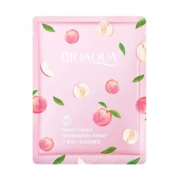 Тканевая маска для лица BIOAQUA Peach Extract Hexapeptide Extract с экстрактом персика 25 г